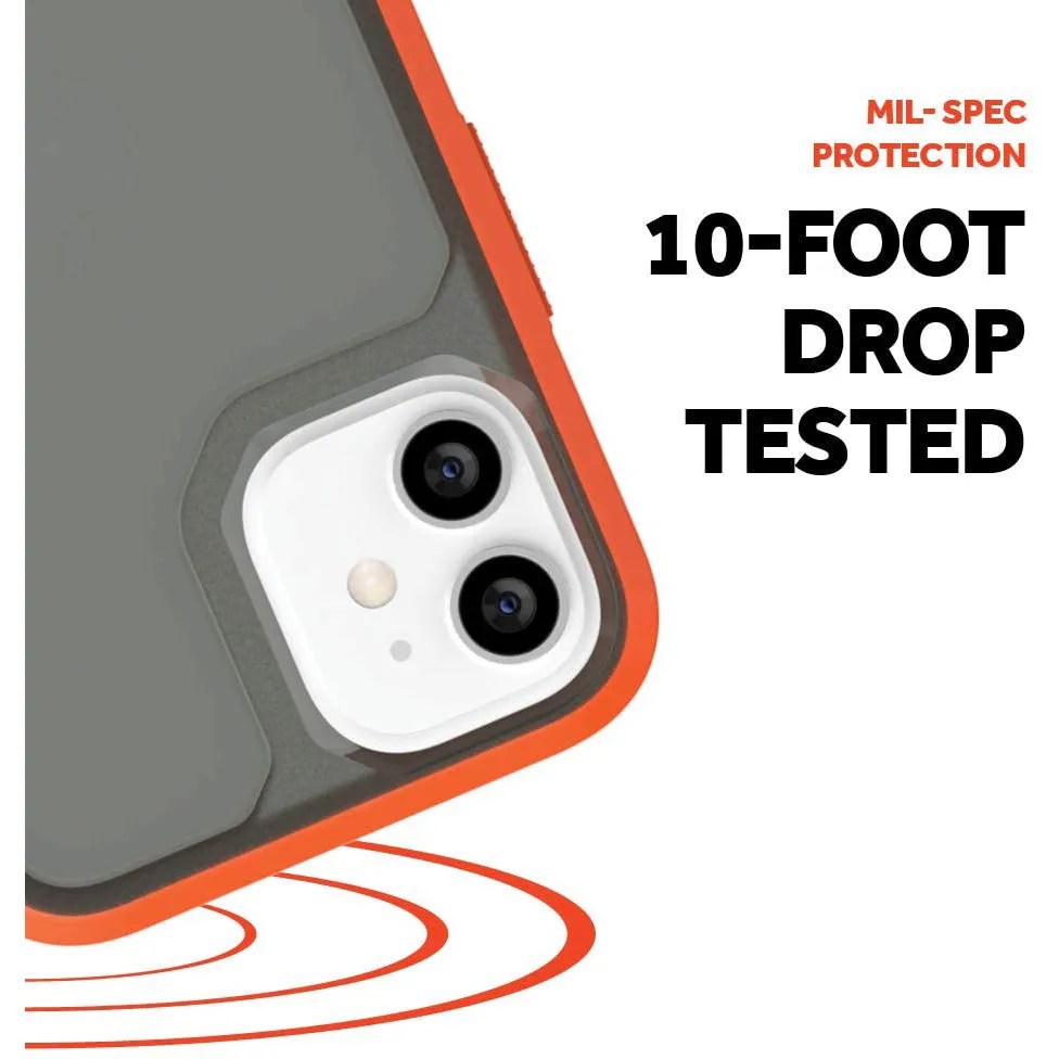 Griffin Survivor Strong Tough Rugged Case for Apple iPhone 12 Mini - Orange / Grey