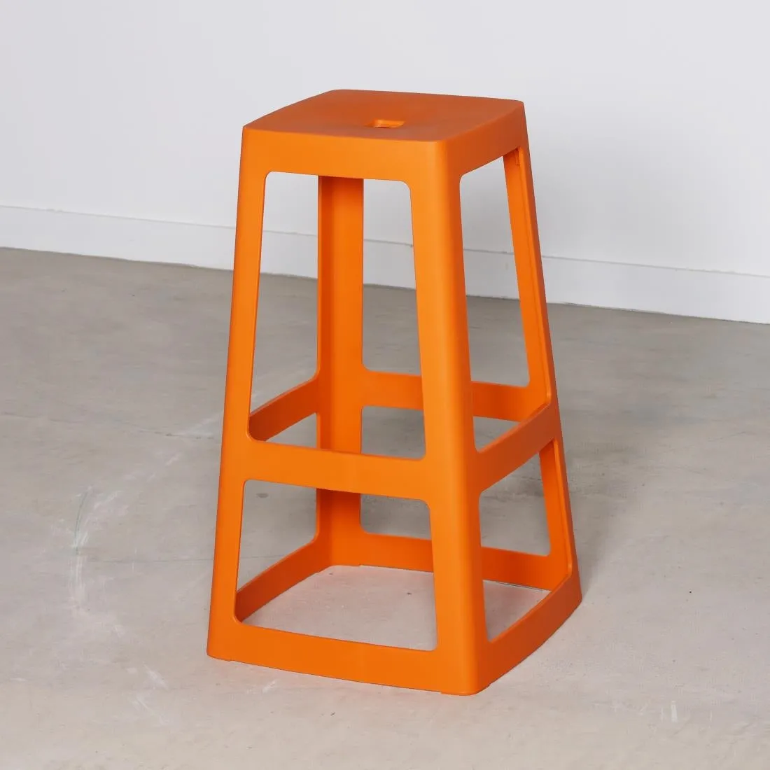 HX788 Origin Base High Stool Signal Orange 450x450x750mm (Pack of 2)