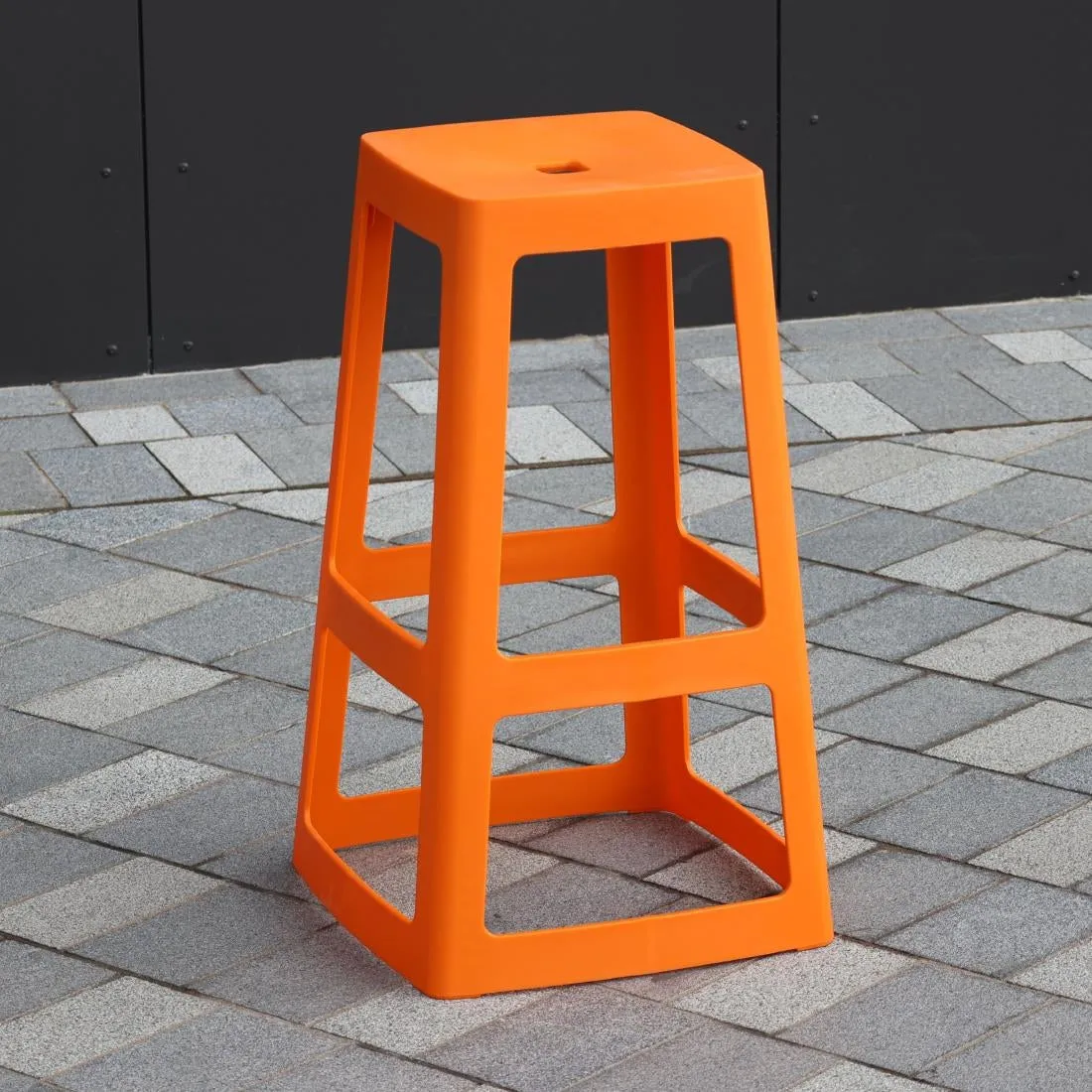 HX788 Origin Base High Stool Signal Orange 450x450x750mm (Pack of 2)