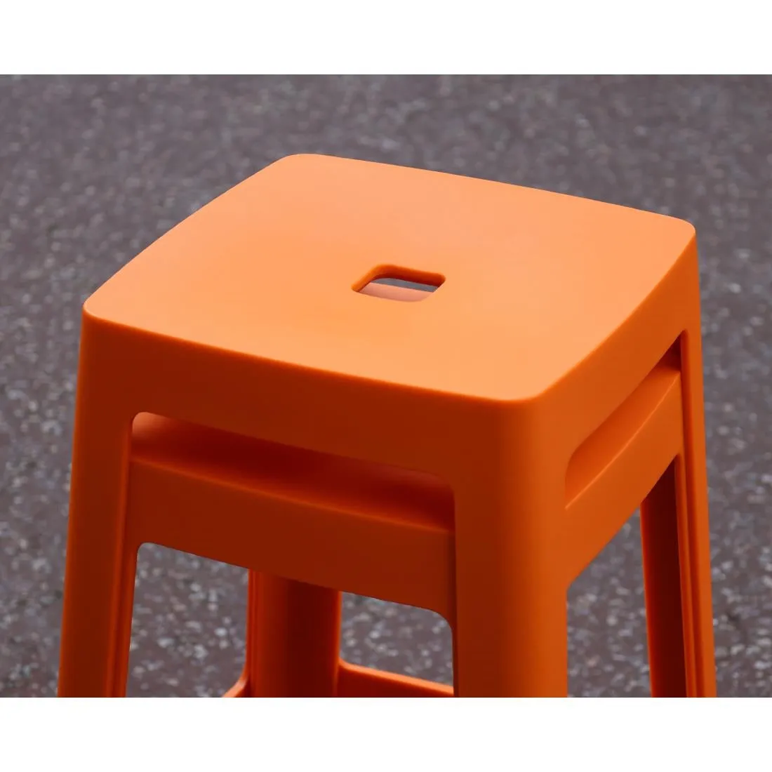 HX788 Origin Base High Stool Signal Orange 450x450x750mm (Pack of 2)