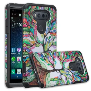 LG V20 Case, Slim Dual Layer Protective Armor Hybrid Case for LG V20 - Colorful Tree