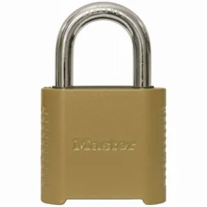 Master Lock 175D 2" Resettable Zinc Die Cast Combination Padlock - Quantity of 8