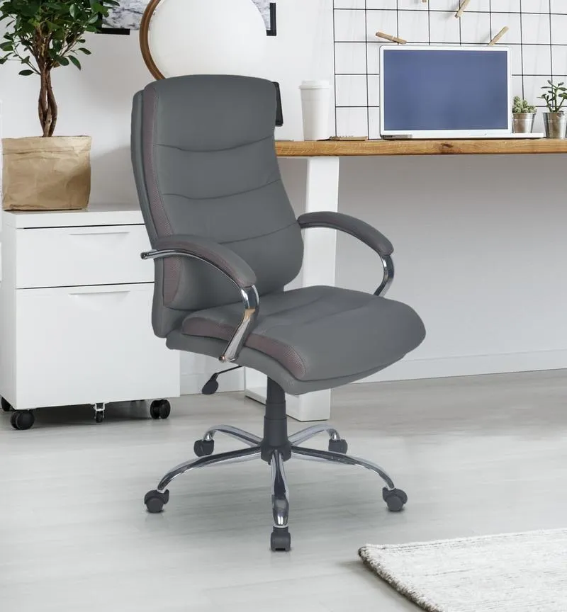Nilkamal Neal High Back Office Chair (Grey) with Laptop Stand Complimentary