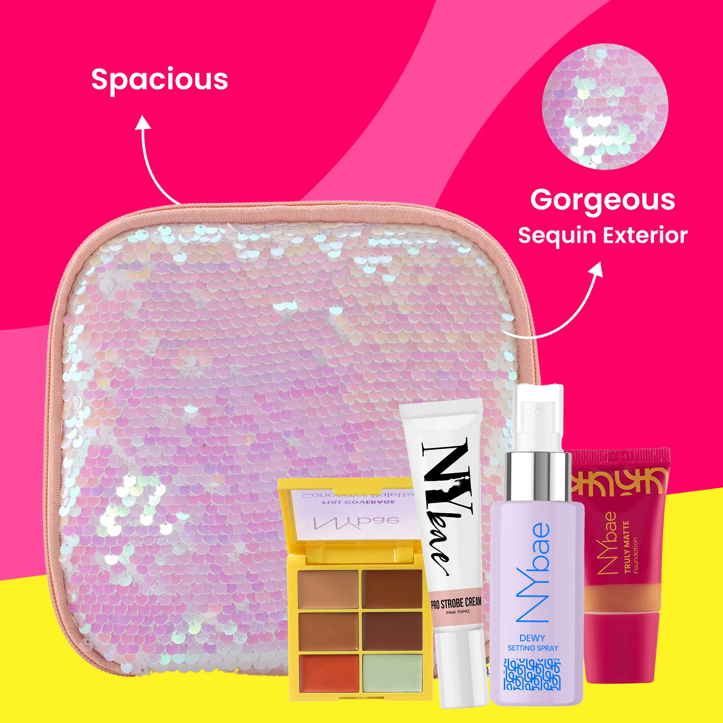 NY Bae Sequin Glam Pouch