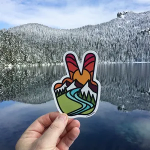 Peace Sign Hand Sticker