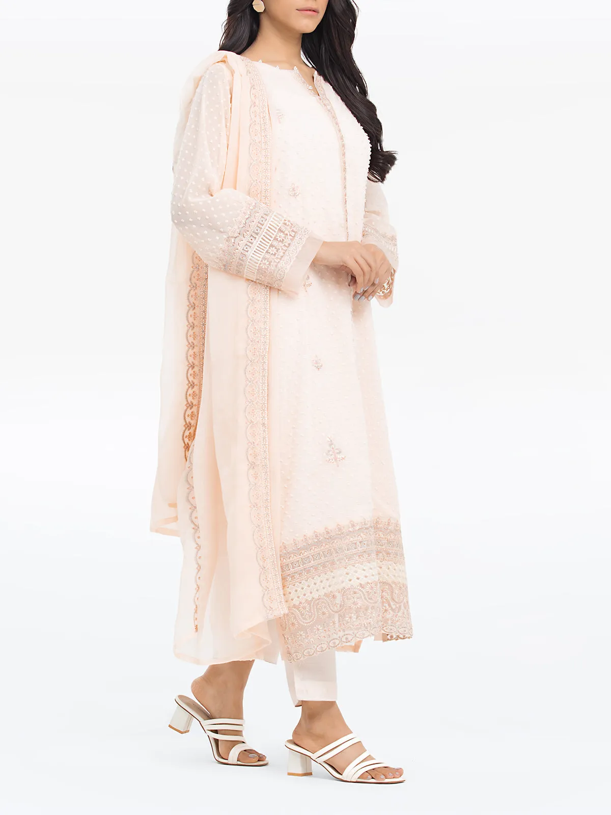 Pret 3Pc Wrinkle Chiffon Suit - EWTPLE24-00028-3P
