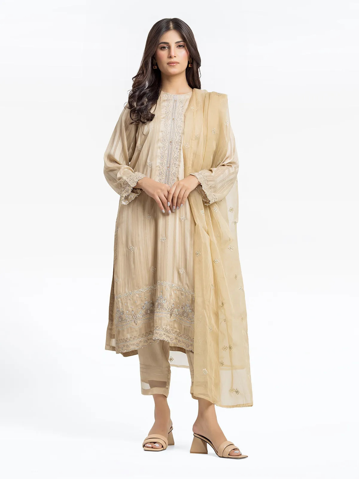 Pret 3Pc Wrinkle Chiffon Suit - EWTPLE24-00032-3P