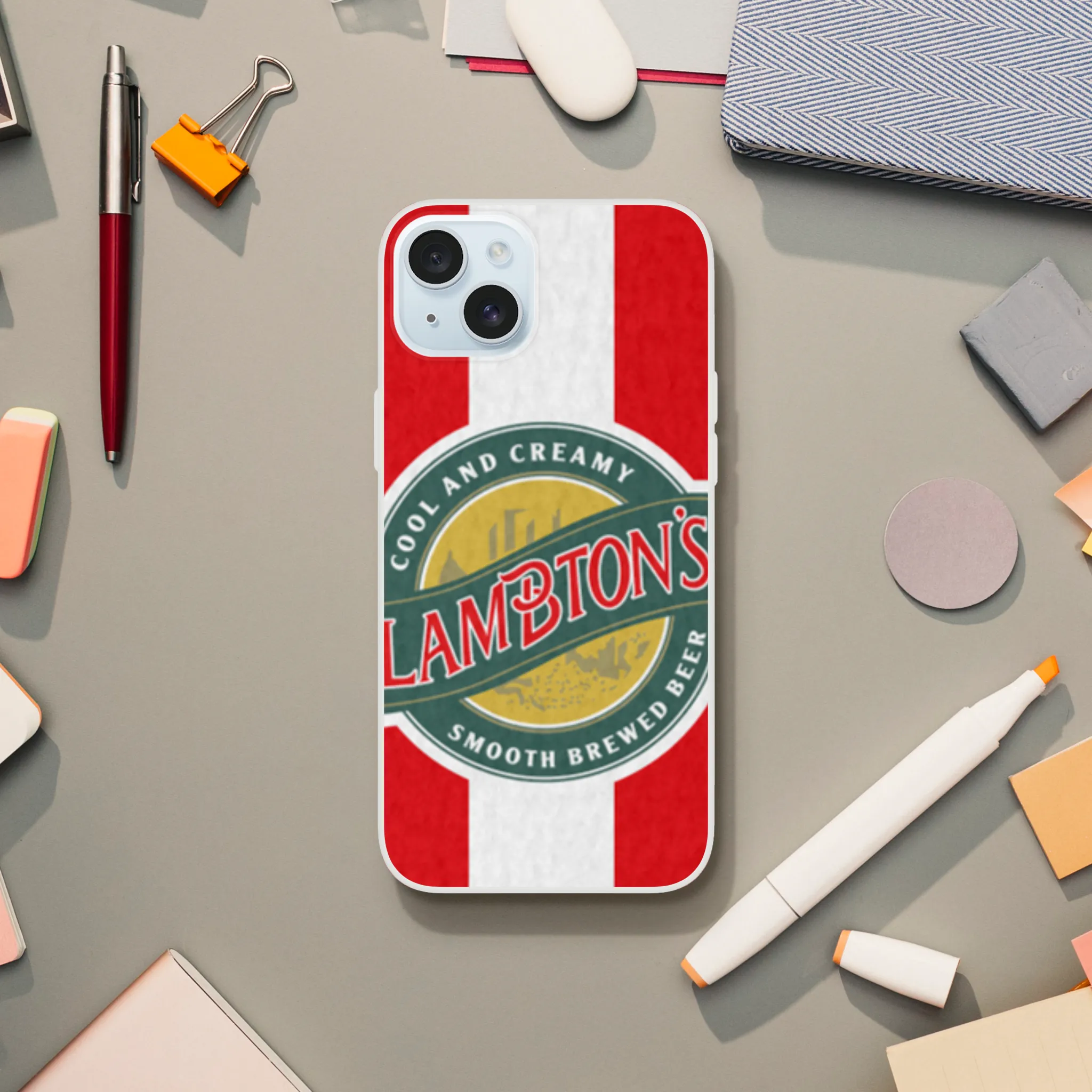 SAFC RETRO RED & WHITE LAMBTONS - Phone Case