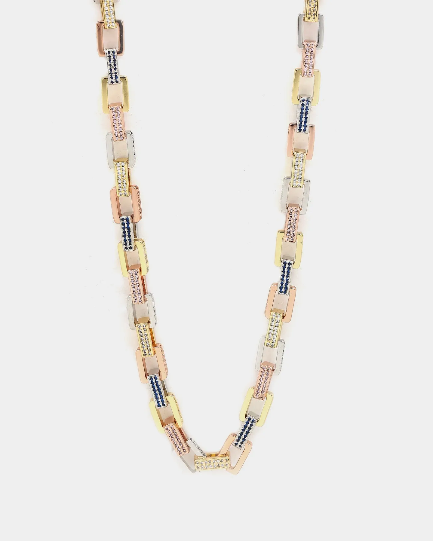 Saint Morta Tri Colour Chain 18" Iced Multi
