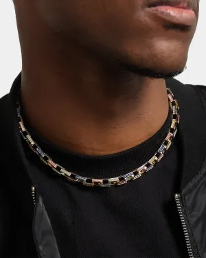 Saint Morta Tri Colour Chain 18" Iced Multi