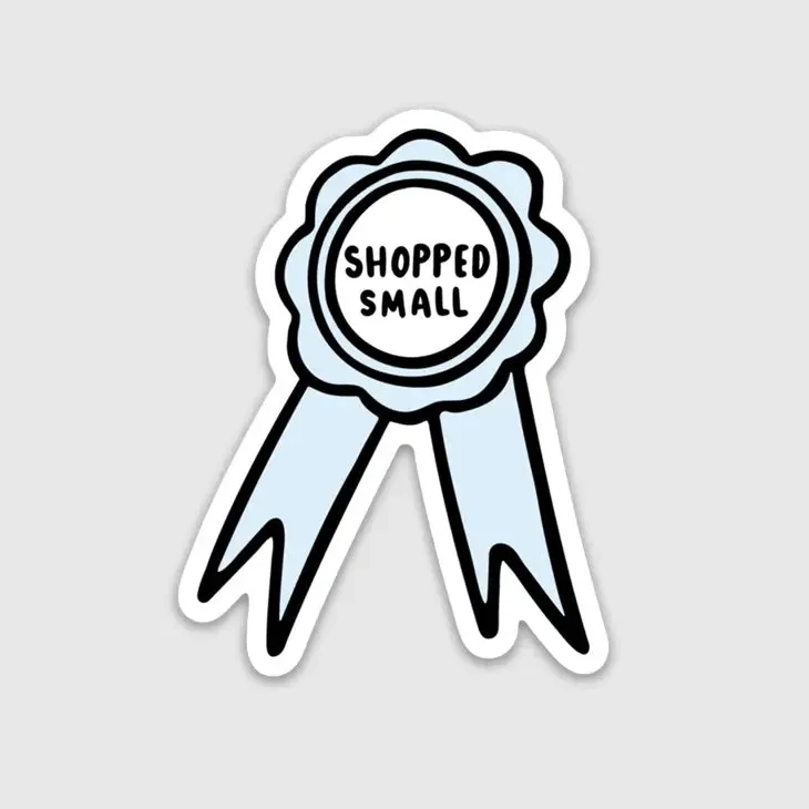 Shopped Small Ribbon Sticker