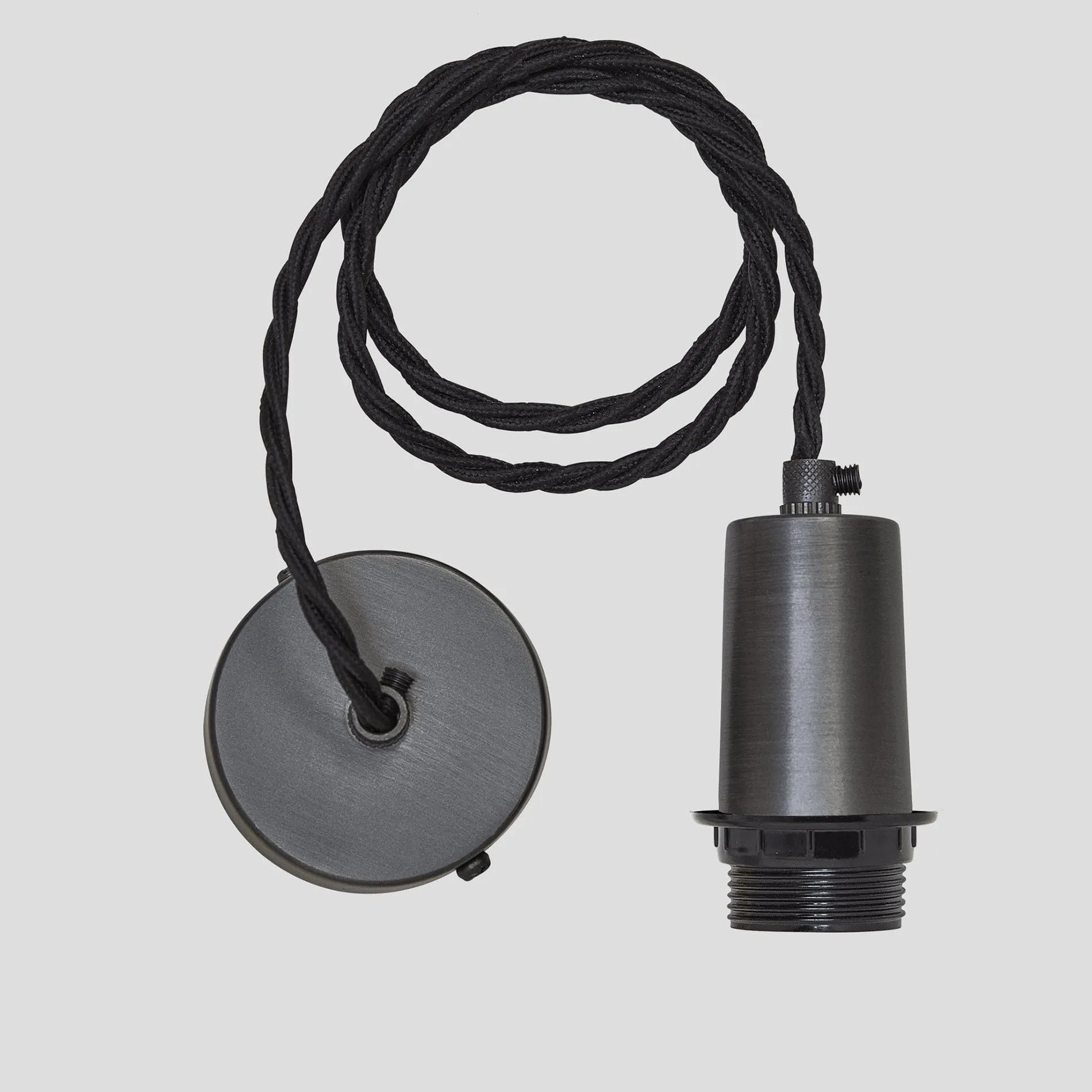 Sleek Cone Pendant - 7 Inch - Pewter