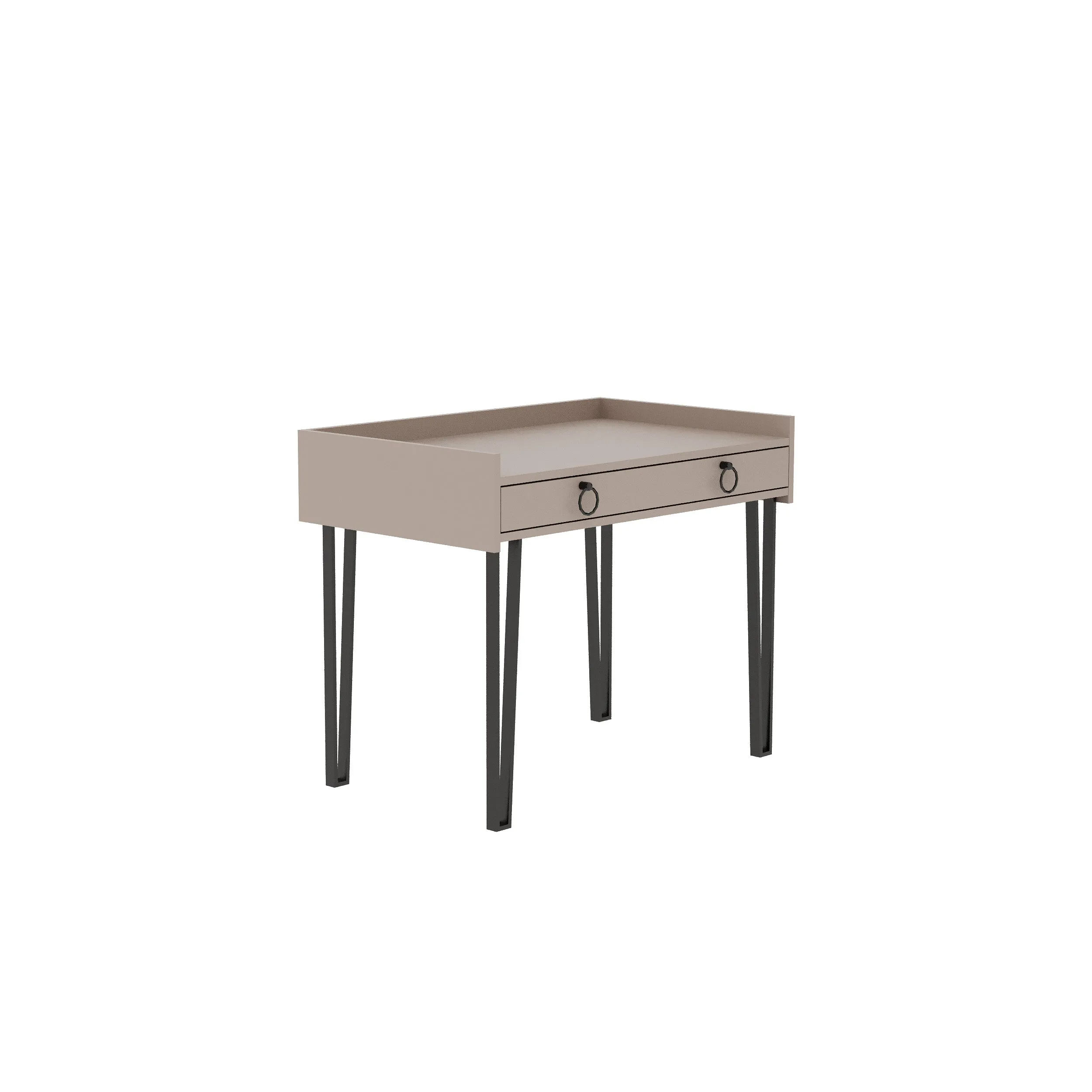 Sponge Study Desk Metal Legs With Drawer Width 100cm