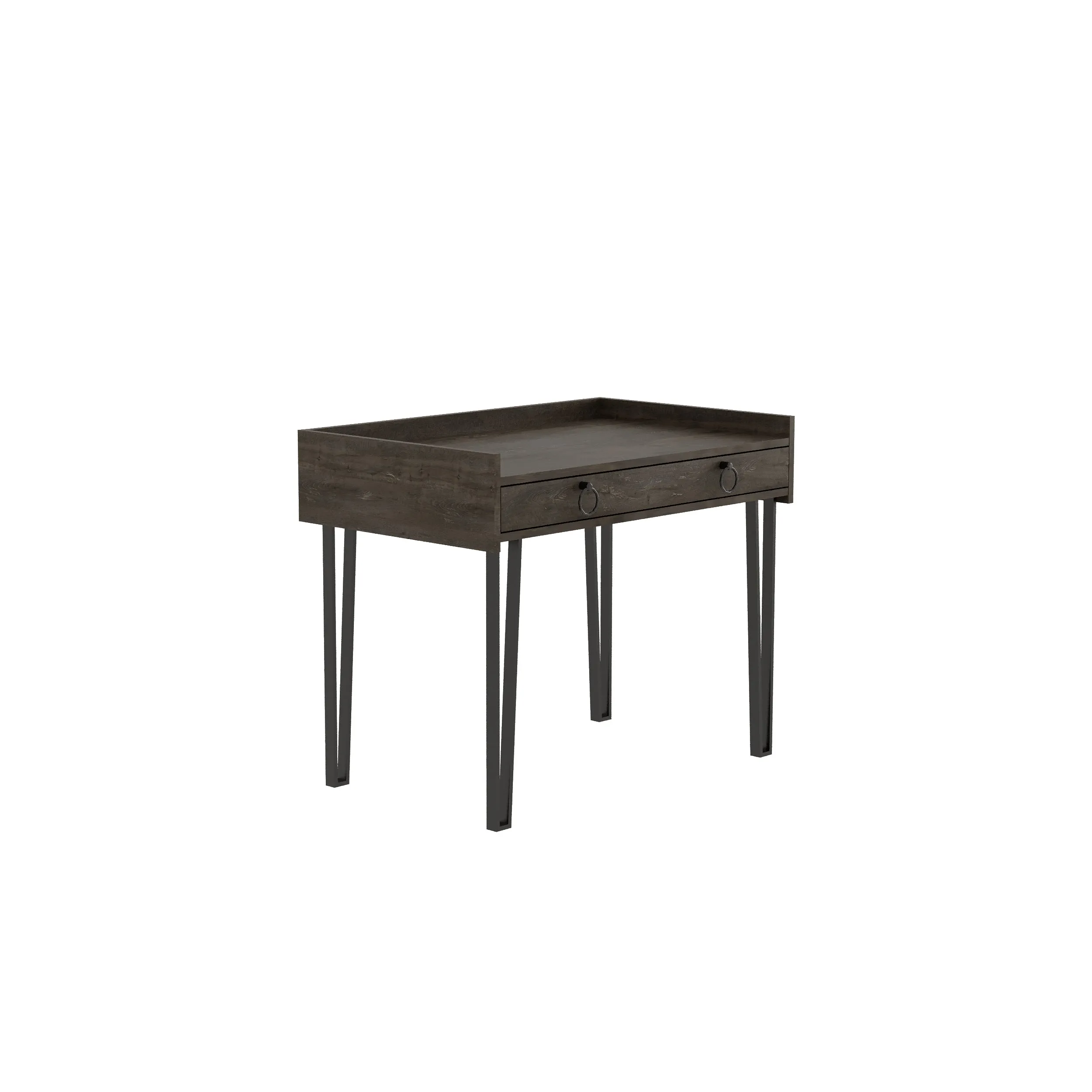 Sponge Study Desk Metal Legs With Drawer Width 100cm