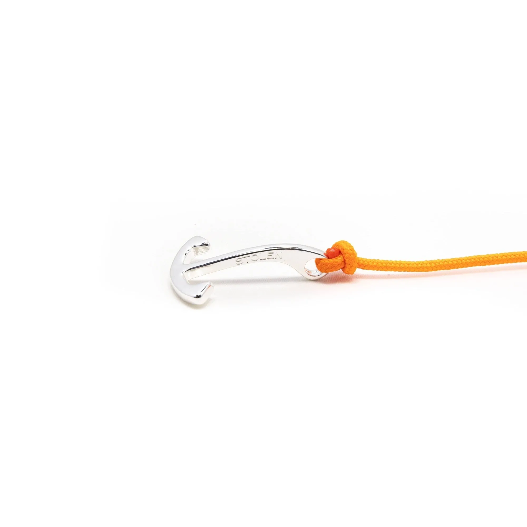 Stolen Riches Atlantic Silver Wrist Anchor in Tiqui Orange