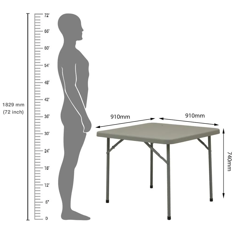 Supreme Blow Moulded Miyami Table, Grey