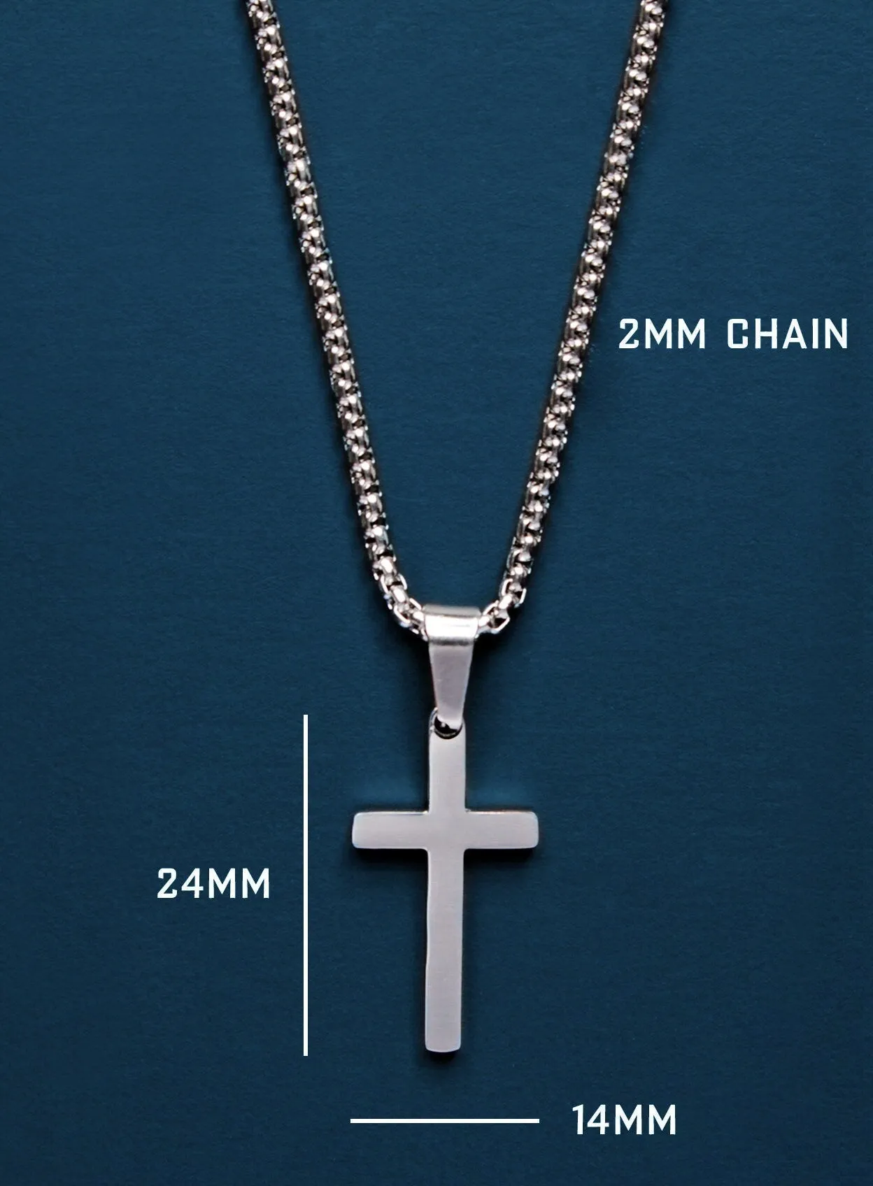 Sweatproof   Waterproof Men's Medium Cross Necklace