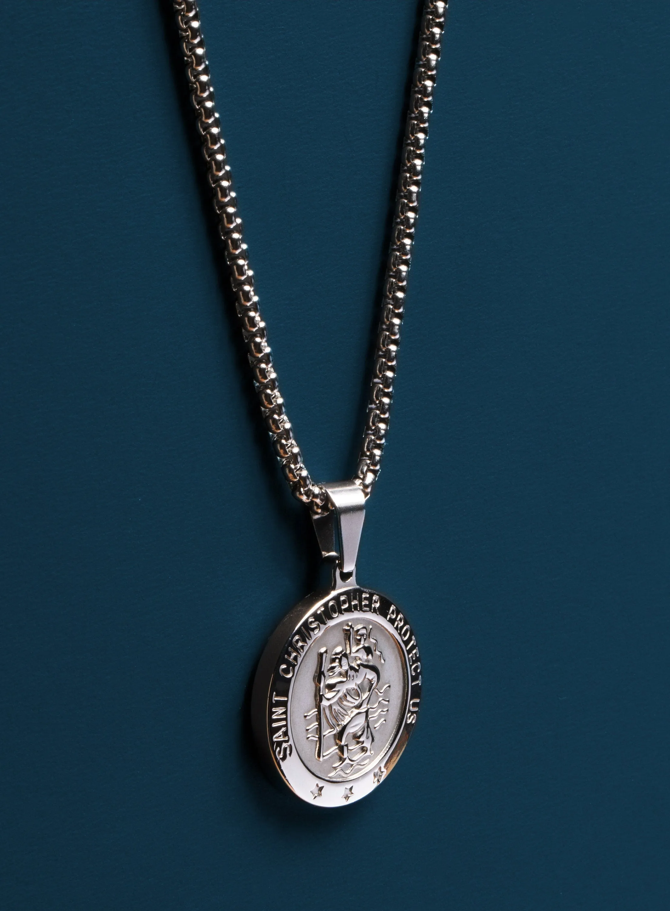 Sweatproof   Waterproof Saint Christopher Necklace