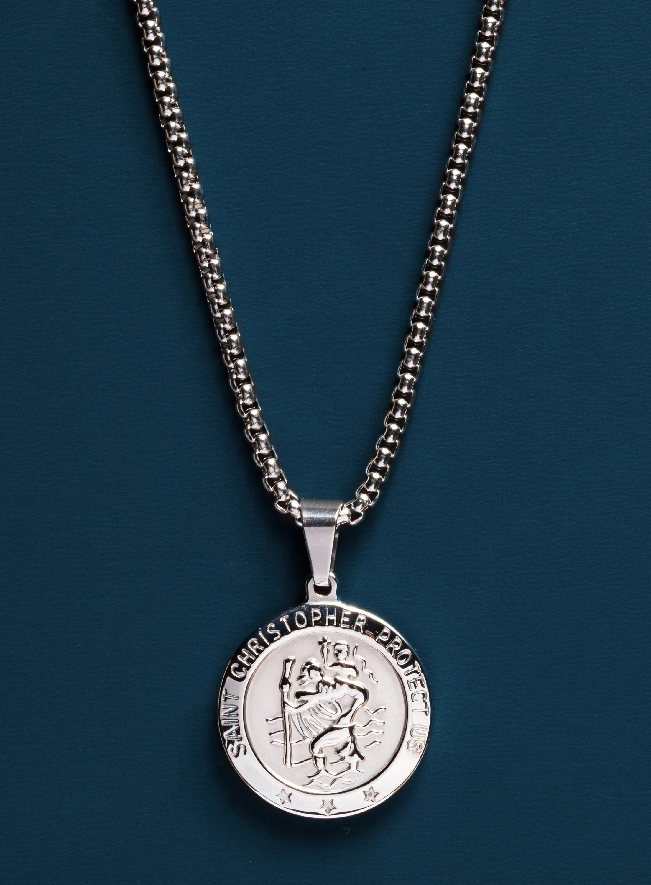 Sweatproof   Waterproof Saint Christopher Necklace