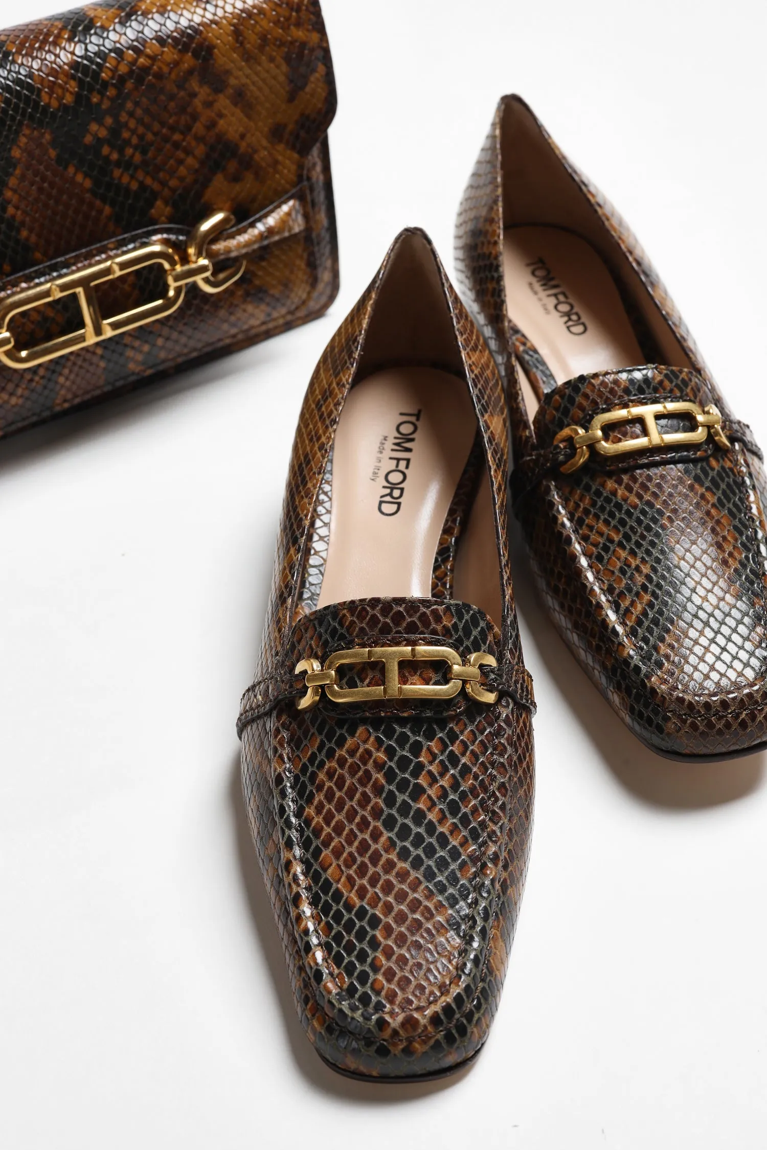 Tasche Whitney Python in Caramel