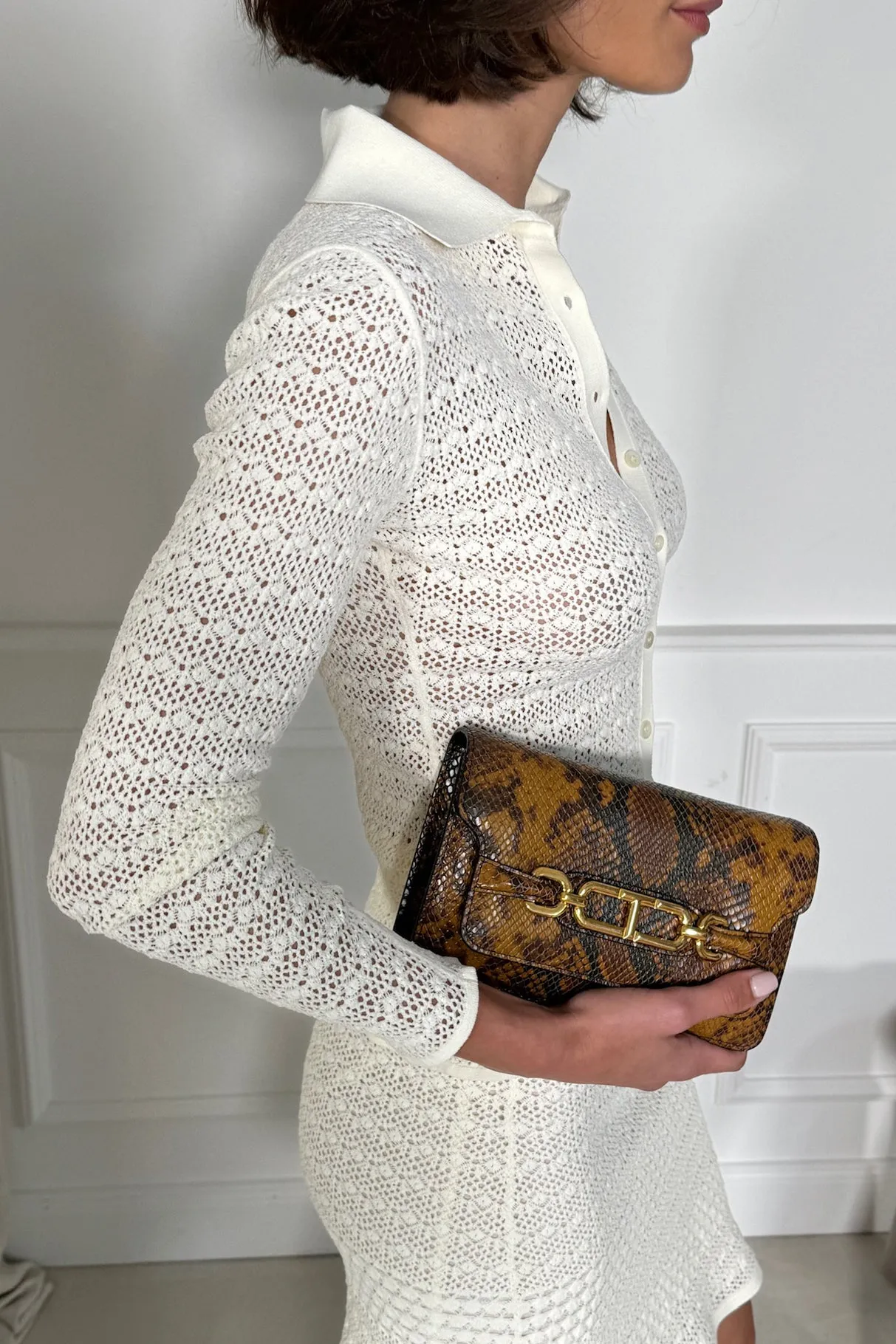Tasche Whitney Python in Caramel