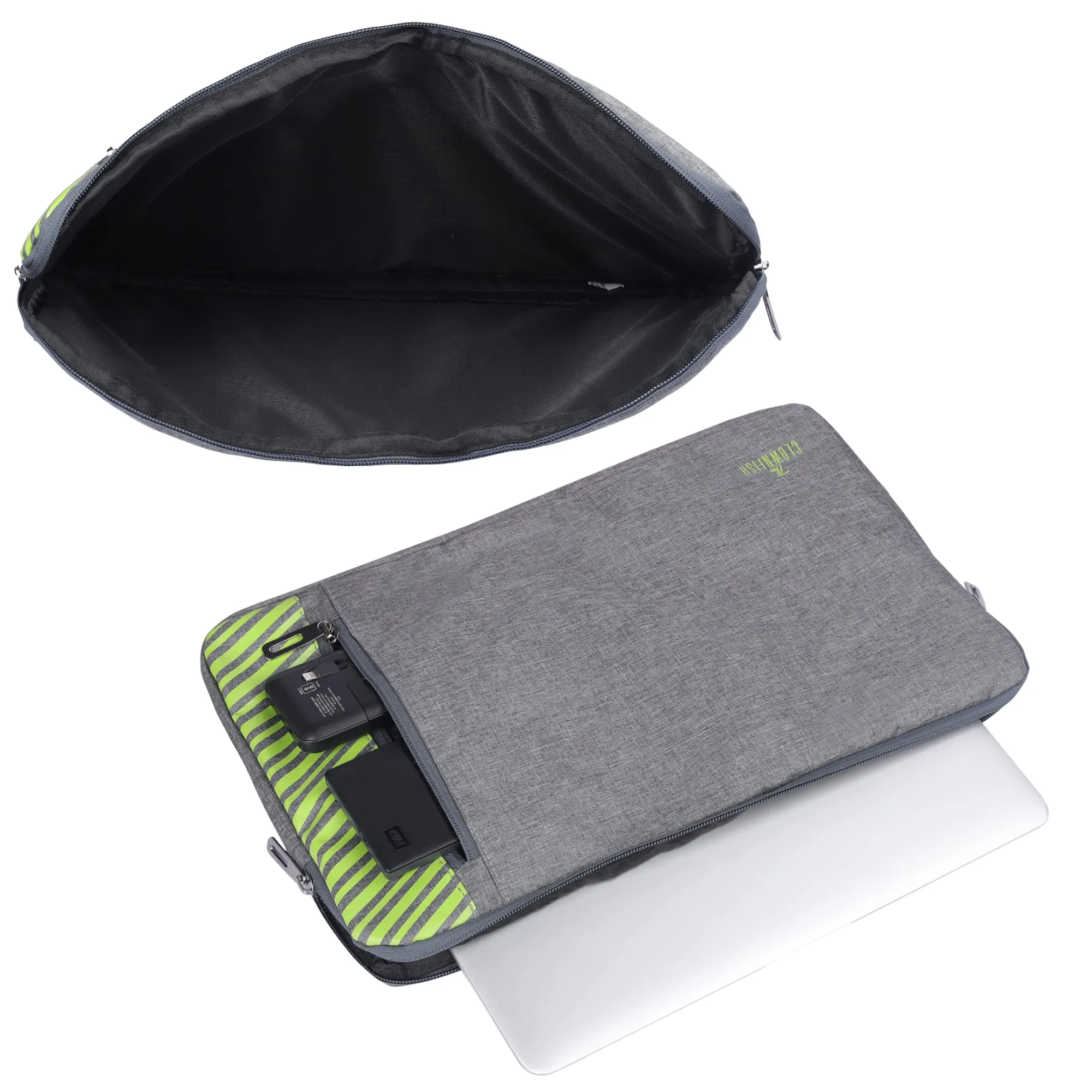 The Clownfish Algo Polyester Unisex 15.6 inch Laptop Sleeve Tablet Case (Grey)