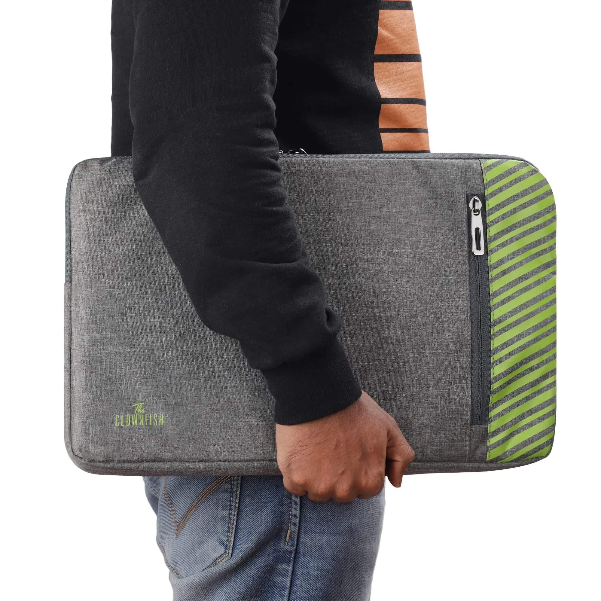 The Clownfish Algo Polyester Unisex 15.6 inch Laptop Sleeve Tablet Case (Grey)