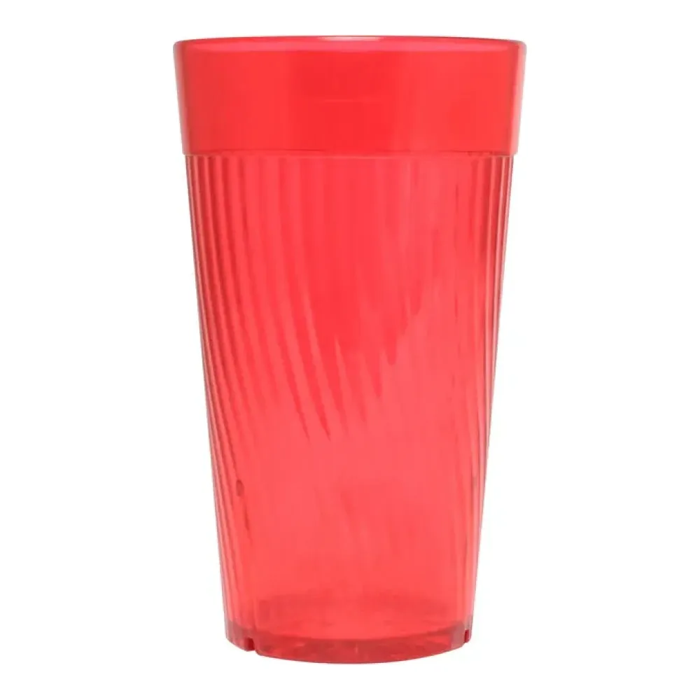 Thunder Group PLPCTB314RD 14 oz Polycarbonate Belize Tumbler Glass Red Pack of 12