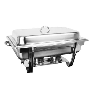 Thunder Group SLRCF0833BT Stainless Steel 24-2/5" x 14-3/8" x 12-3/5" Stackable Chafer Set