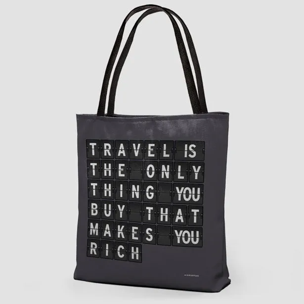 Travel is - Flight Board - Tote Bag
