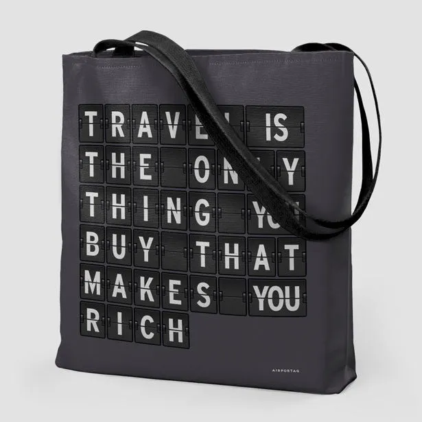 Travel is - Flight Board - Tote Bag