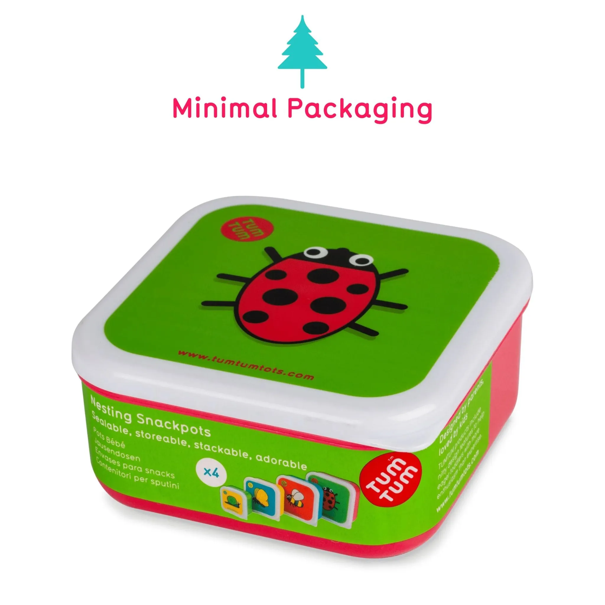 TUM TUM Nesting Snack Pots - Set of 4 (Bugs)