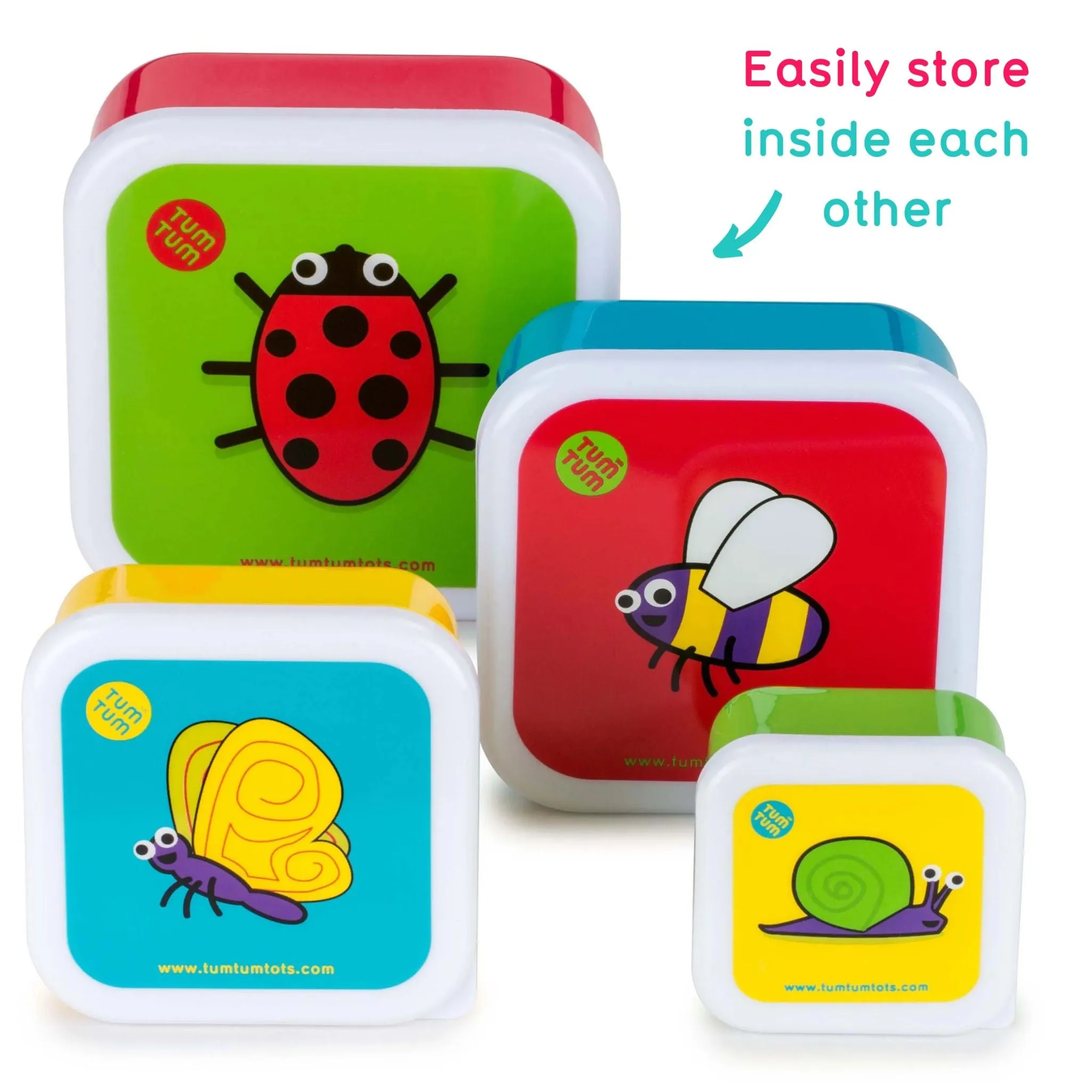 TUM TUM Nesting Snack Pots - Set of 4 (Bugs)