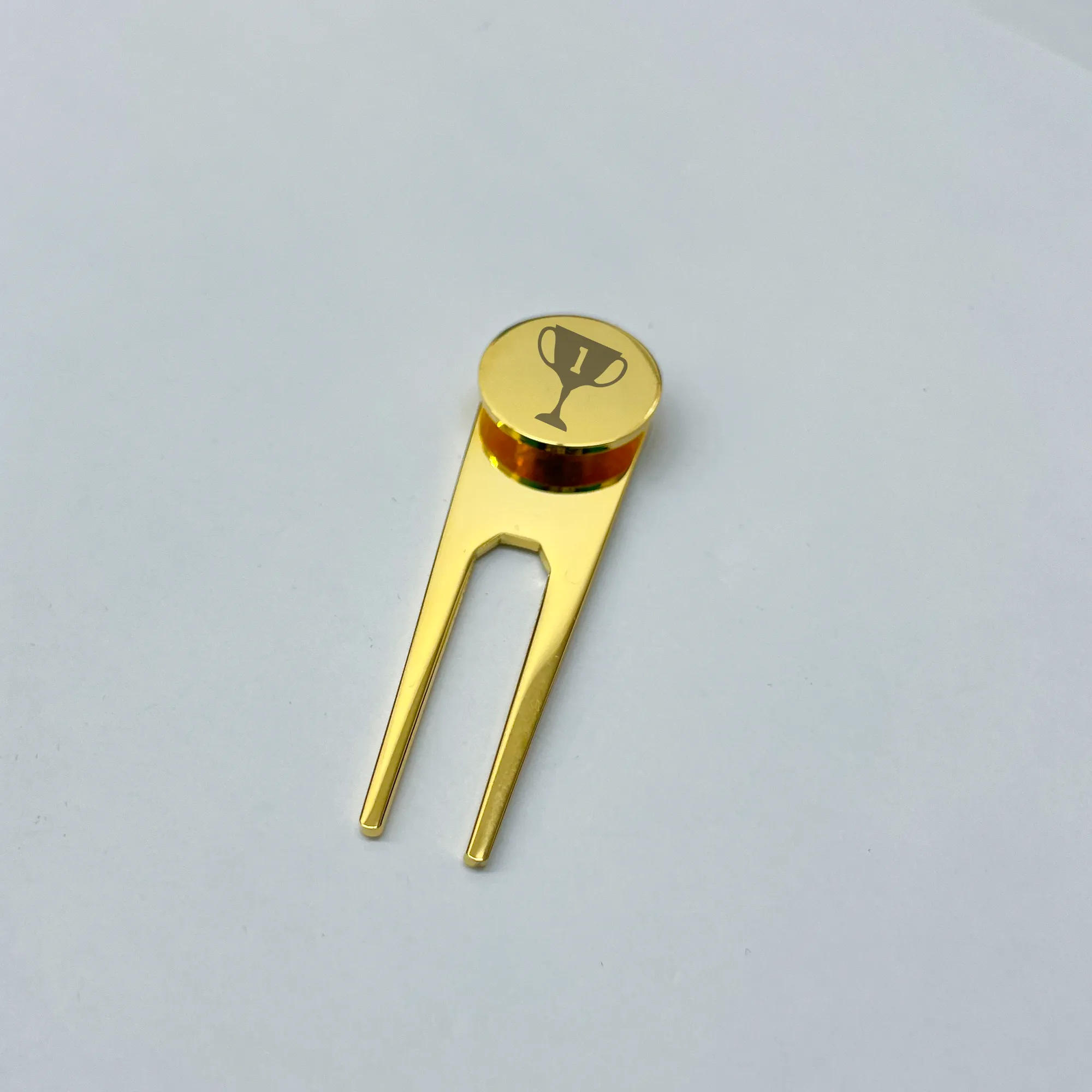 Two Prongs Metal Snap Stud Keychain FF 037