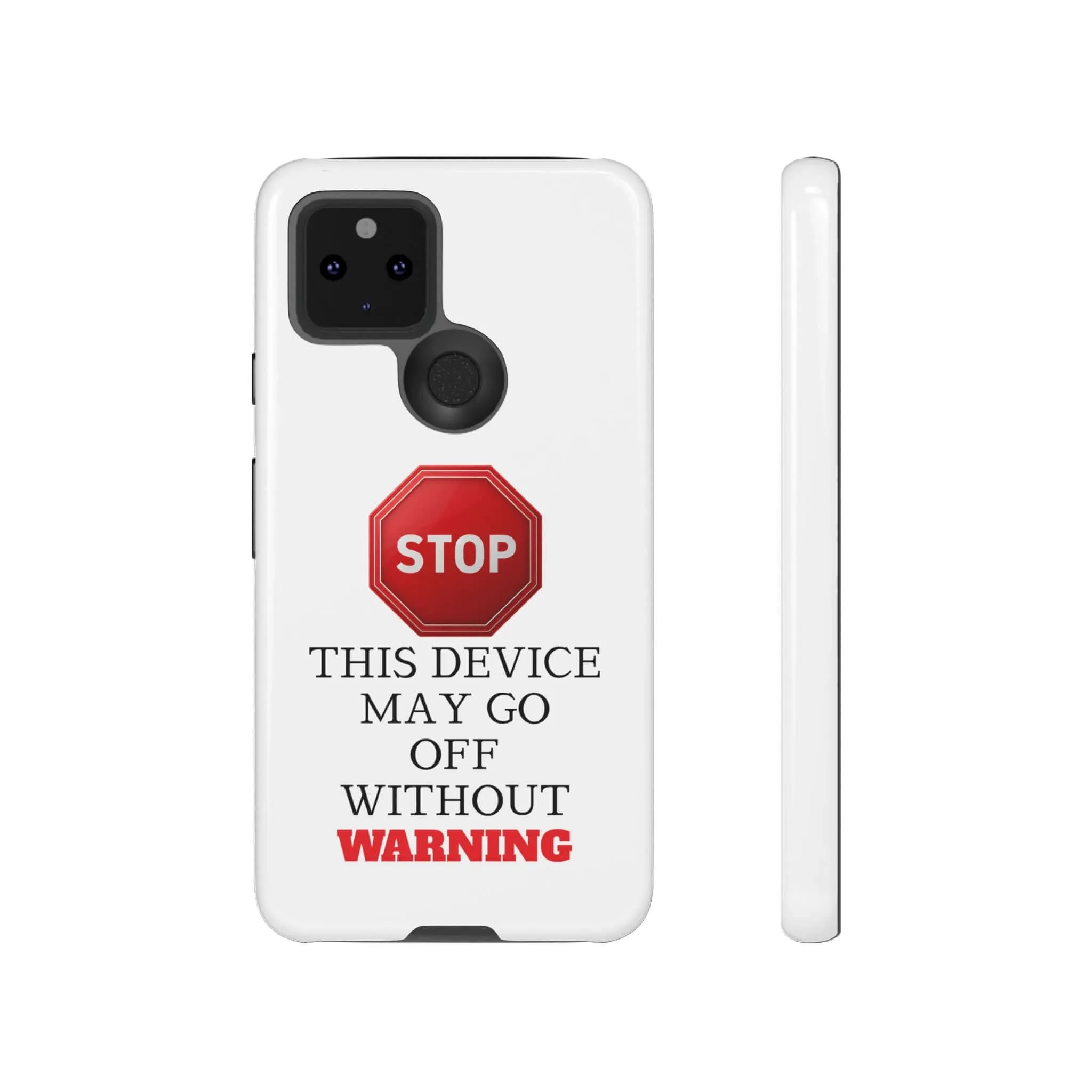 Warning Stop Tough Phone Case Cover,  iPhone Samsung Galaxy Cover