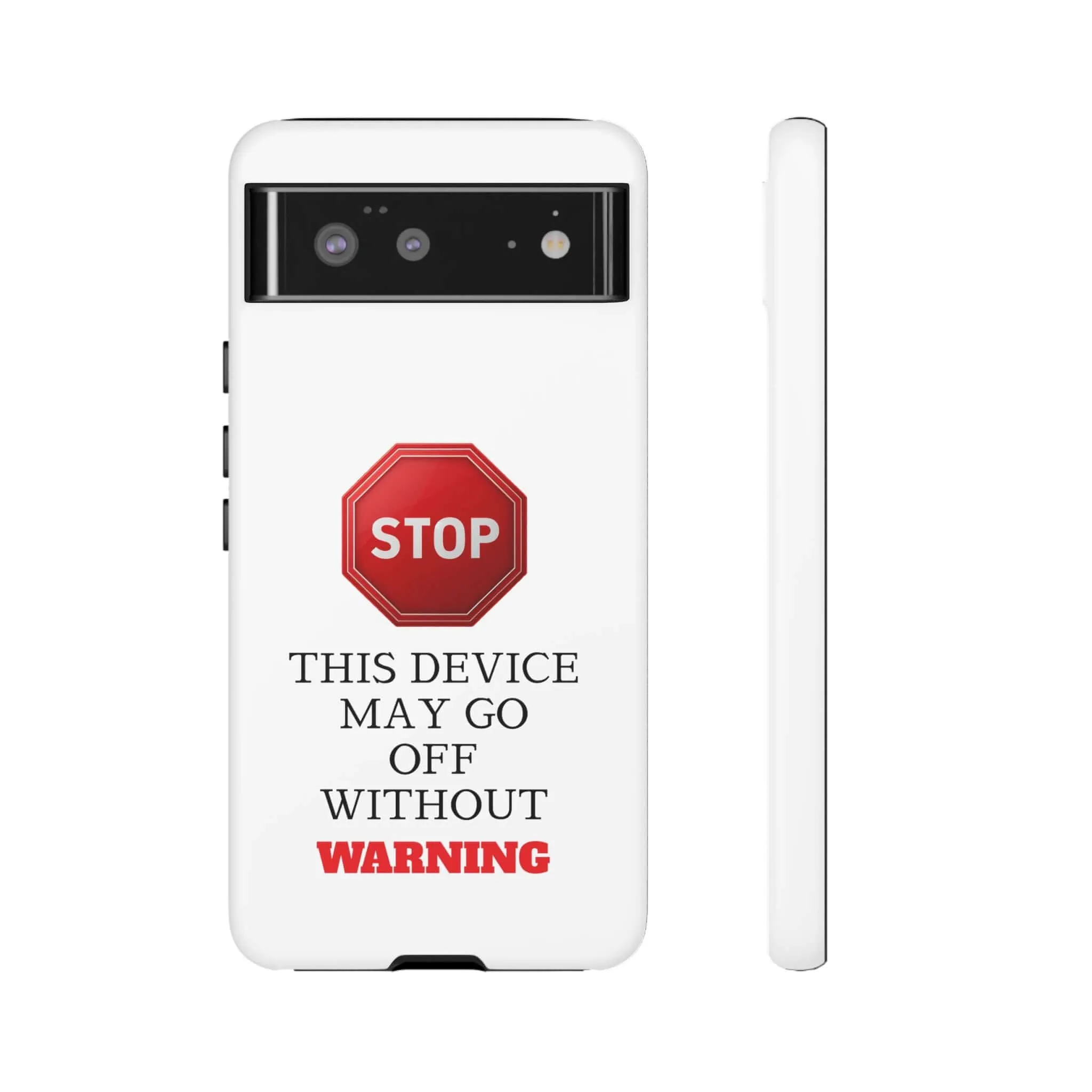 Warning Stop Tough Phone Case Cover,  iPhone Samsung Galaxy Cover