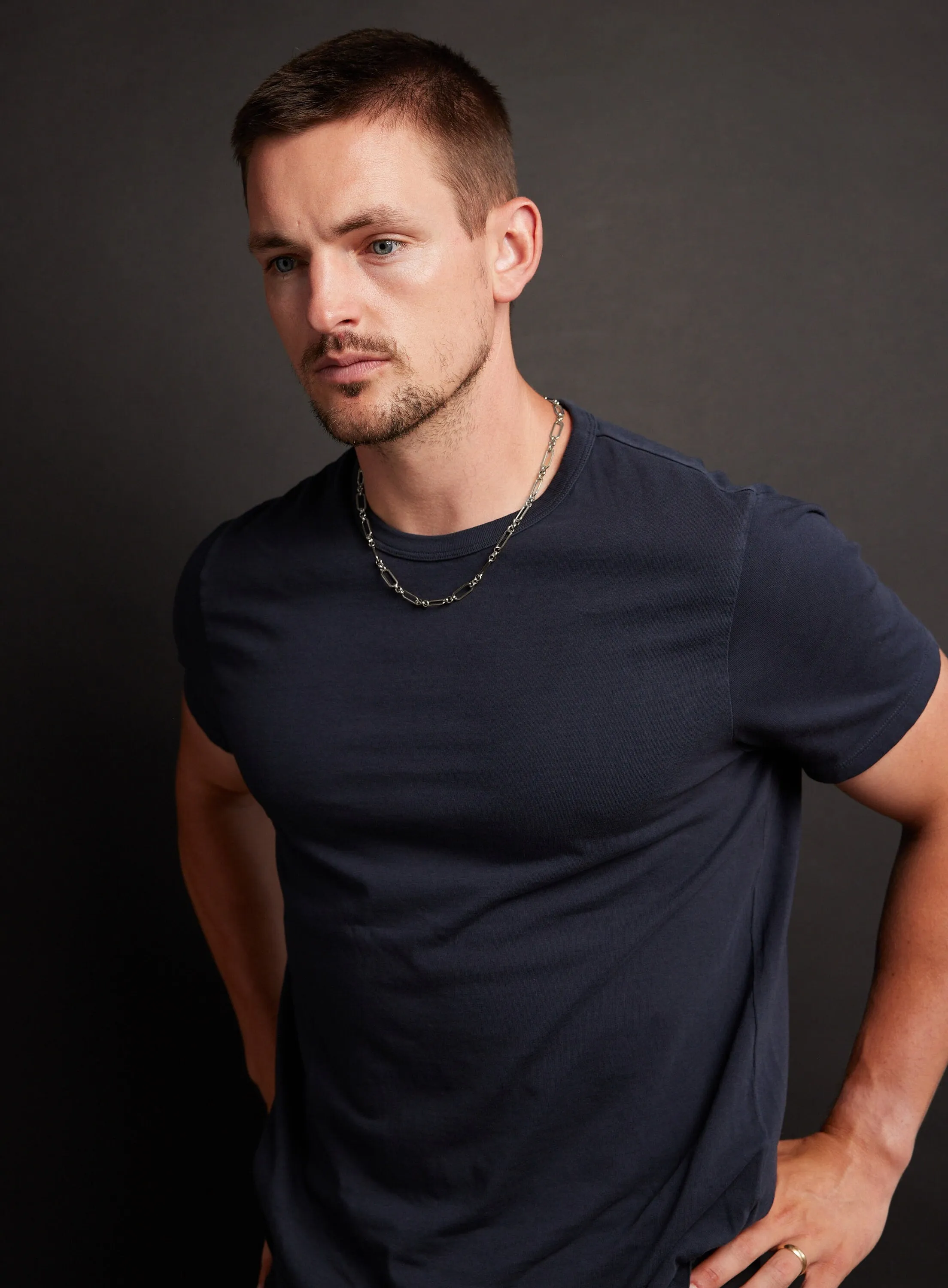 Waterproof Elongated Cable Chain Necklace for Man