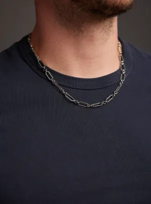 Waterproof Elongated Cable Chain Necklace for Man