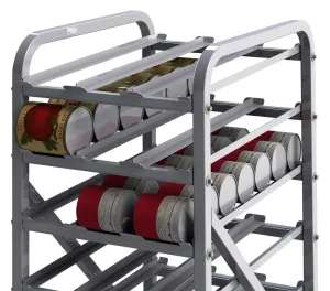 Winco ALCR-9 Full Size Stationary Aluminum Can Rack for #10 and #5 Cans | Denson CFE