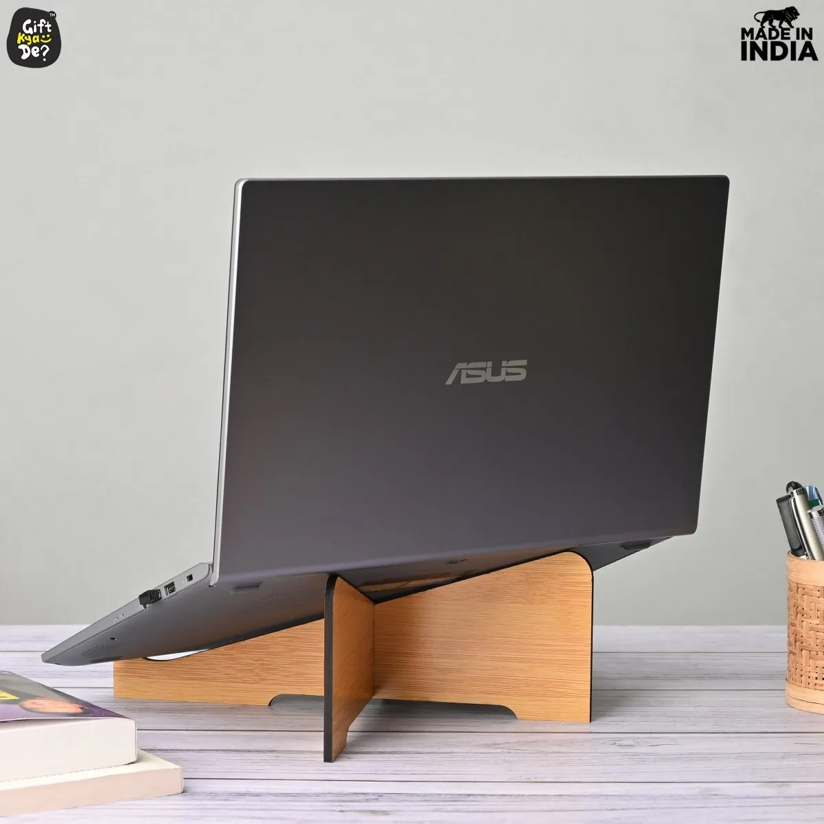 Wooden Portable Cross Laptop Stand | Laptop Accessories | Eco-Friendly | Corporate Gifts