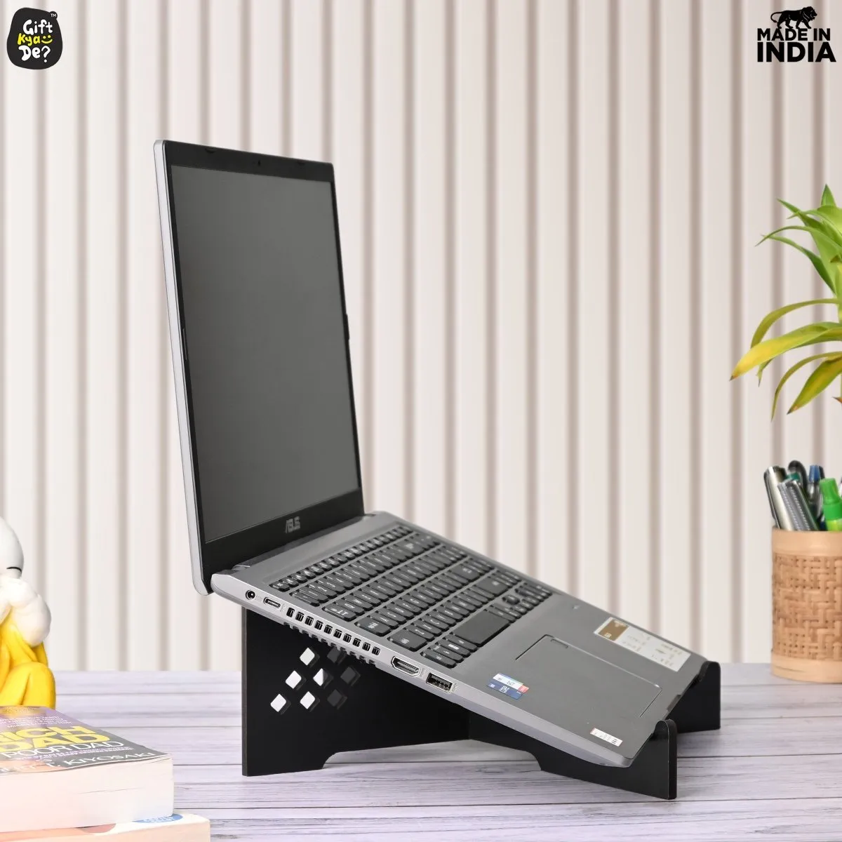 Wooden Portable Cross Laptop Stand | Laptop Accessories | Eco-Friendly | Corporate Gifts