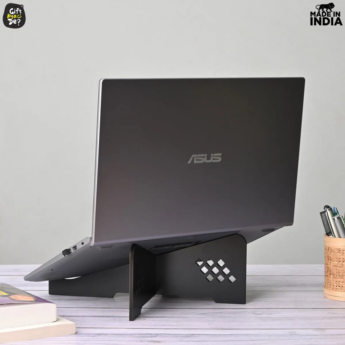 Wooden Portable Cross Laptop Stand | Laptop Accessories | Eco-Friendly | Corporate Gifts